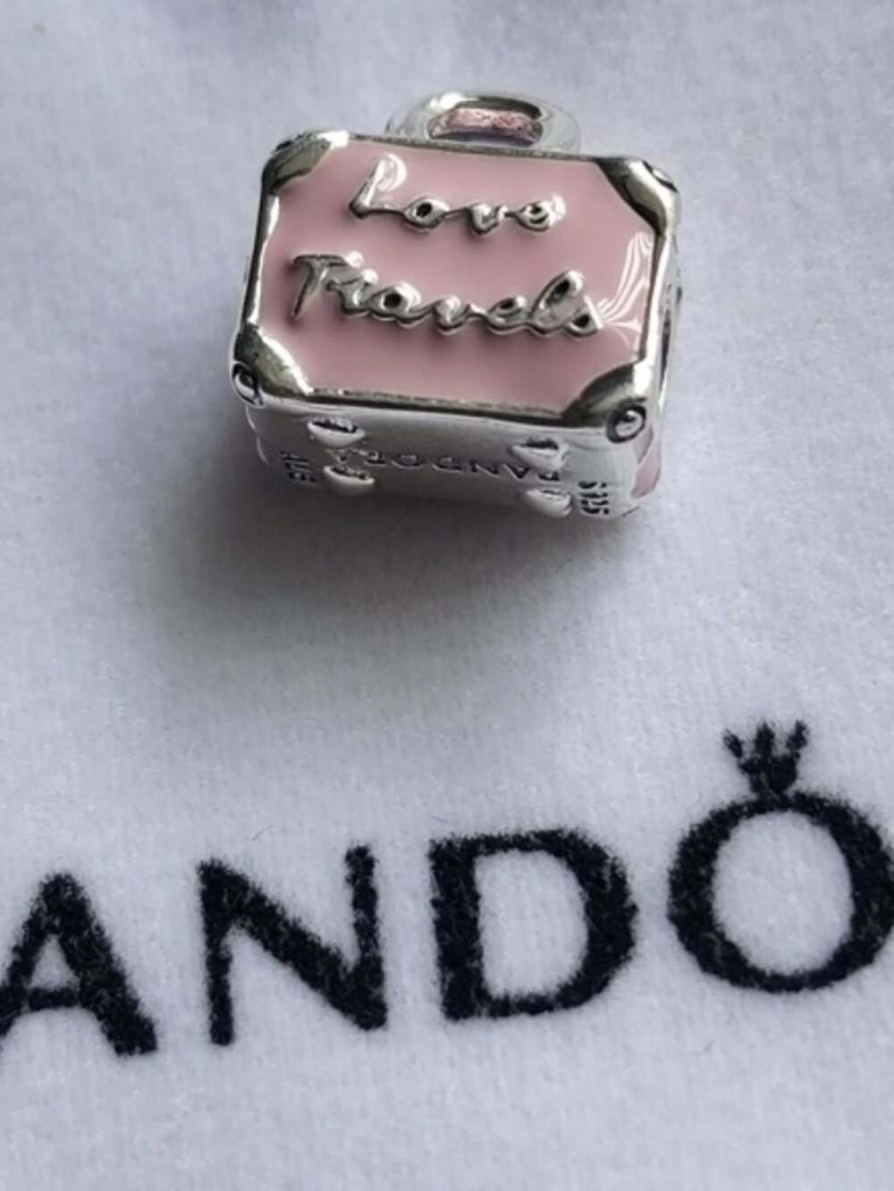 Pandora Pink 'Love Travels' Suitcase Charm